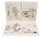 COLLECTION OF TEN INK SKETCHESCollection
