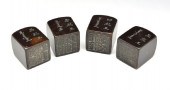 COLLECTION OF FOUR MANCHU HARDSTONE