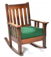 ARTS AND CRAFTS ROCKER ATTRIBUTED TO