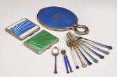 13 STERLING AND GUILLOCHE ENAMEL ITEMS13