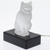 LALIQUE FROSTED GLASS CATProperty of