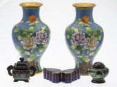 PAIR OF 5 CHINESE CLOISONNé ARTICLESProperty