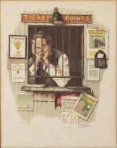 NORMAN ROCKWELL, TICKET TAKER, LITHOGRAPHProperty