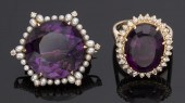 AMETHYST RING AND BROOCHProperty from