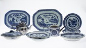 9 BLUE AND WHITE CHINESE EXPORT PORCELAIN