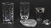 5 GLASS ARTICLES, INCLUDING LALIQUE