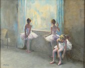 MARCOS BLAHOVE, BALLERINAS, OIL ON CANVASProperty