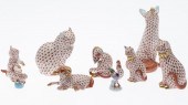 9 HEREND PORCELAIN ANIMALSProperty from