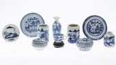 10 CHINESE BLUE AND WHITE PORCELAIN