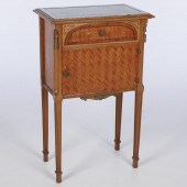 FRENCH MARBLE TOP BEDSIDE   3d312c