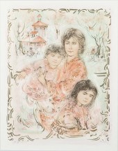 EDNA HIBEL, MOTHER AND DAUGHTERS, LITHOGRAPHProperty