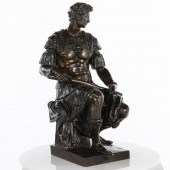 FRENCH BRONZE SOLDIER AFTER THE ANTIQUEFrench