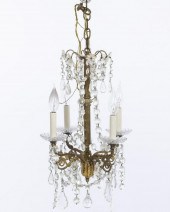 FRENCH STYLE GILT-METAL & GLASS SMALL