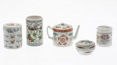 GROUP OF 5 CHINESE PORCELAIN ARTICLESGroup