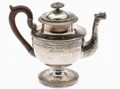 ANTHONY RASCH, COIN SILVER TEAPOT, C.