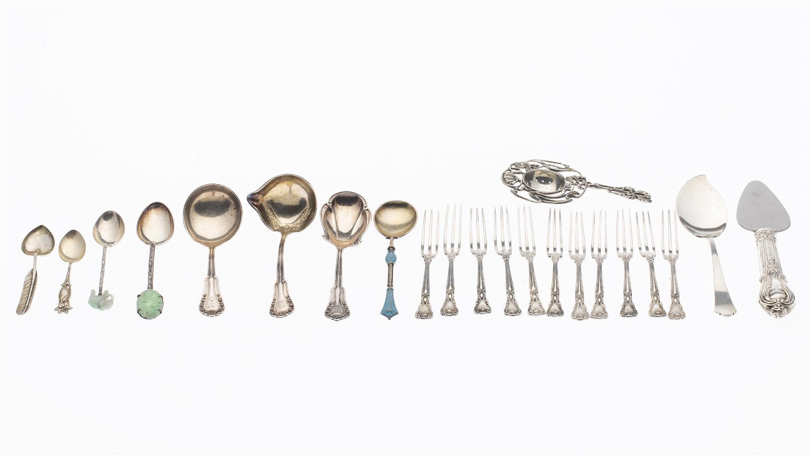 21 STERLING SILVER FLATWARE ARTICLES21 3d3306