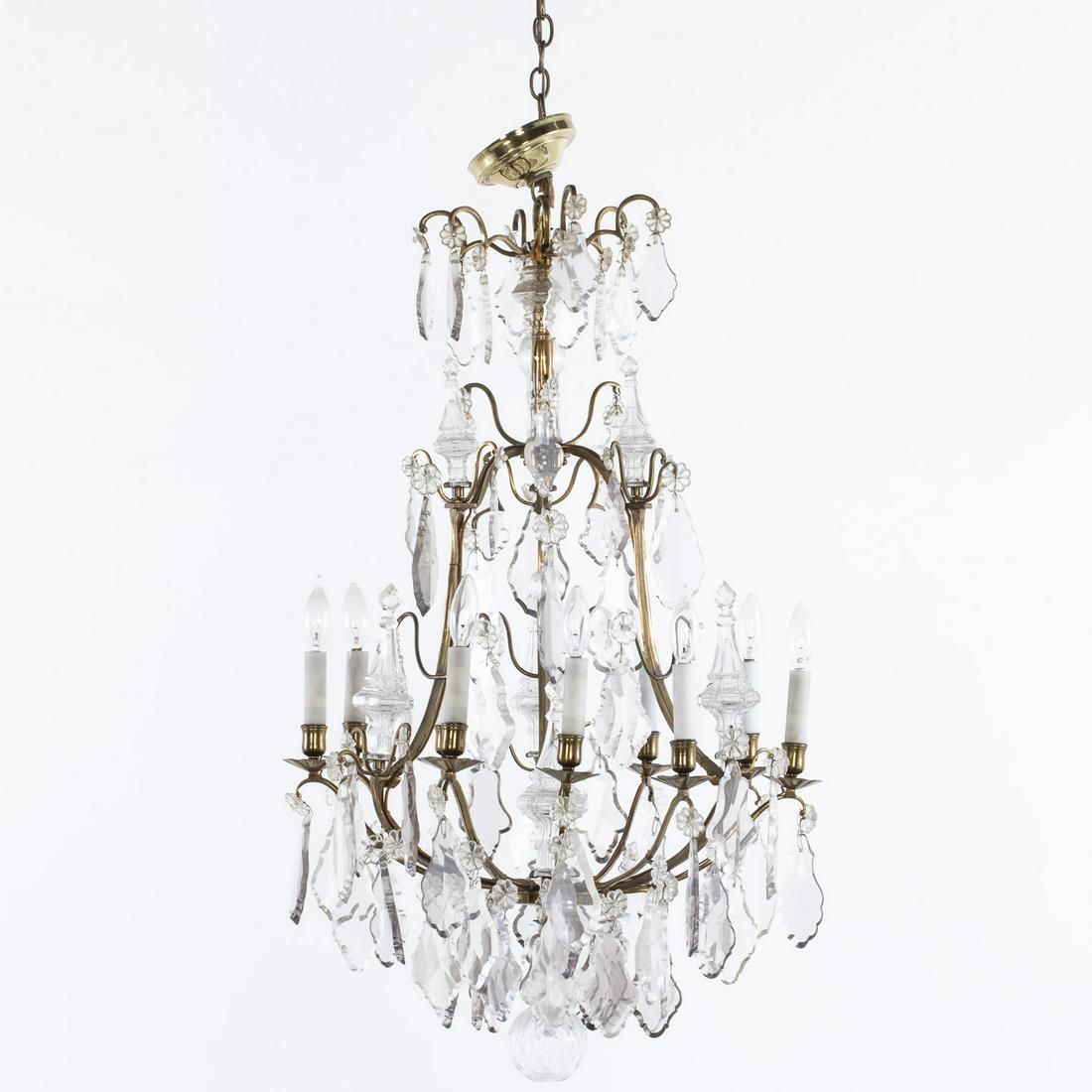 LOUIS XV STYLE GILT METAL AND CRYSTAL 3d333f