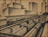 D. SPANGLER, TRAIN STATION, PEN AND