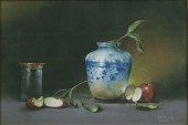LARRY LEVOW, STILL LIFE WITH APPLE,