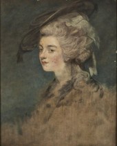 BRITISH SCHOOL, PORTRAIT OF A WOMAN,