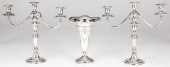 PAIR OF WEIGHTED STERLING SILVER CANDELABRA