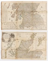 TWO UNFRAMED EARLY MAPS OF SCOTLANDTwo
