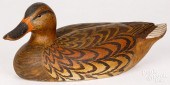 CARVED AND PAINTED CORK MALLARD HEN