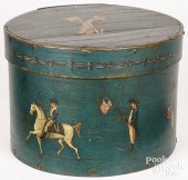 ROUND BENTWOOD STORAGE BOX WITH LATER