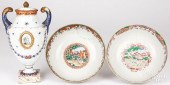 THREE PIECES CHINESE EXPORT PORCELAIN,