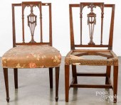 TWO FEDERAL MAHOGANY DINING CHAIRS,