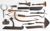 GROUP OF EARLY WROUGHT IRON TOOLS, 19TH