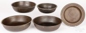 FOUR EARLY CAST IRON BOWLS, 18TH/19TH