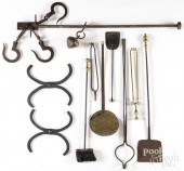 GROUP OF MISCELLANEOUS IRON HEARTH EQUIPMENTGroup
