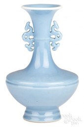 CHINESE CLAIR DE LUNE BALUSTER VASE