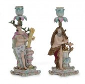 Pair of Meissen Porcelain Allegorical