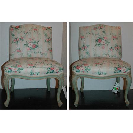 Pair of Louis XV Style Painted Wood Child's