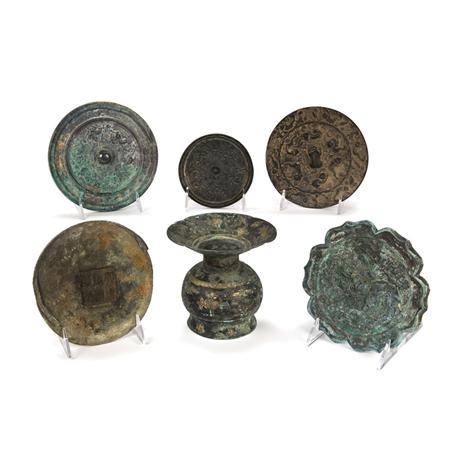 Group of Five Chinese Bronze Mirrors 68a82