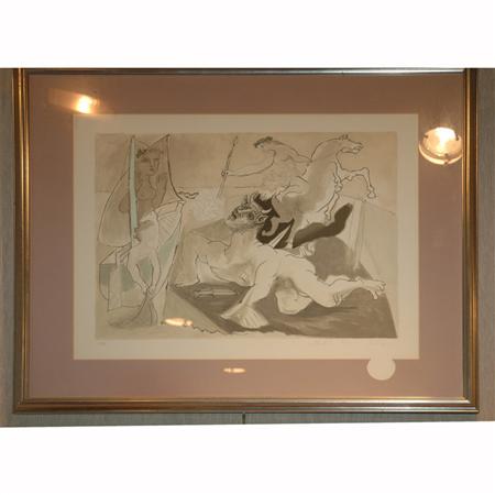 After Pablo Picasso[SCENE WITH MINOTAUR Color