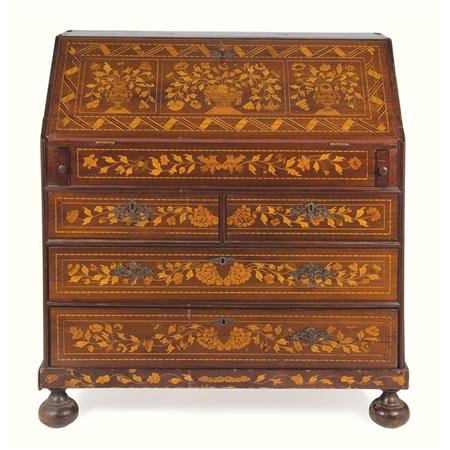 Dutch Rococo Satinwood Inlaid Floral Marquetry