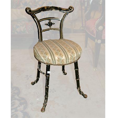 Victorian Ebonized and Gilt Painted 69738