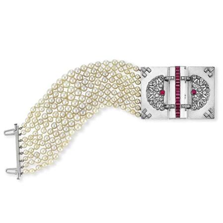 Multi Strand Cultured Pearl Bracelet 6945c