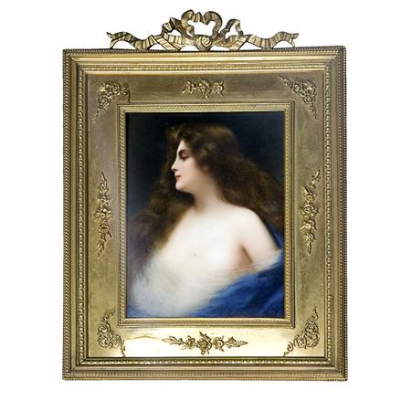 Gilt Metal Framed Continental Painted 69a24