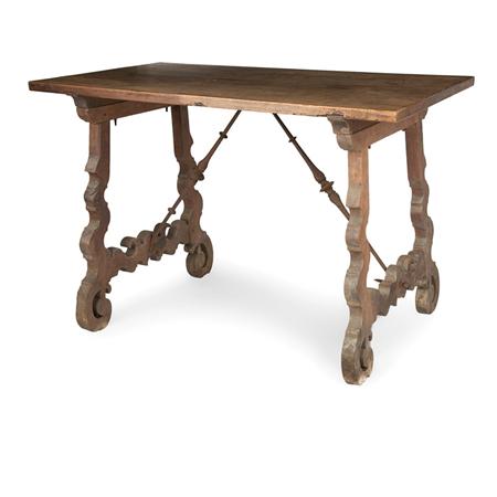 Spanish Baroque Walnut Trestle Table	  Estimate:$5,000-$7,000
