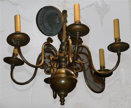 Dutch Baroque Style Brass Six Light 69b9e