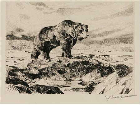 Carl Rungius IVAN Etching and drypoint  6a214