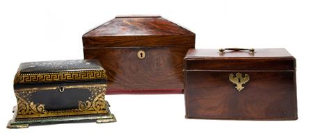 Regency Rosewood Tea Caddy T/ with a George