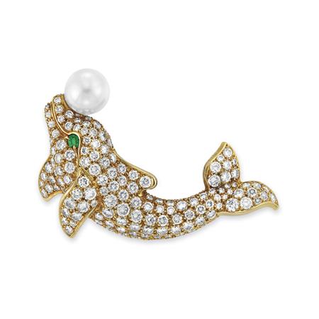 Gold Diamond Cultured Pearl and 6a8eb