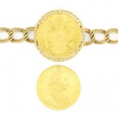 Gold Coin Bracelet and Loose Coin Charm
	