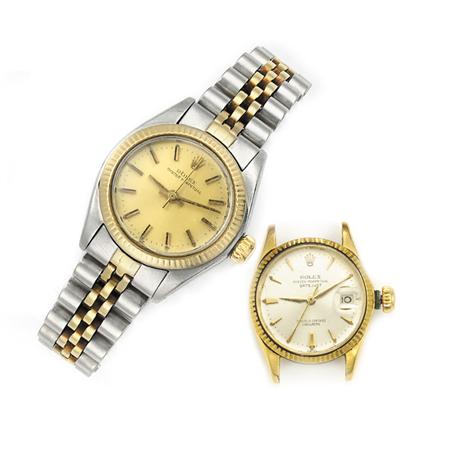 Stainless Steel and Gold Wristwatch 6b12f