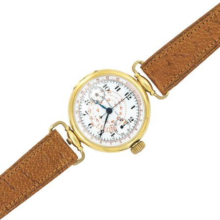 Gentlemans Gold Chronograph Wristwatch  6b049